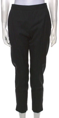 Pantalones MAX MARA a Rayas Negro Blanco Pantalones Talla US 6 Cremallera Lateral Cintura Alta (V1 Foto 1 de 4