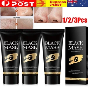 1-3Pcs Blackhead Removal Charcoal Peel Off Black Face Mask Deep Cleaning Nose - Picture 1 of 15