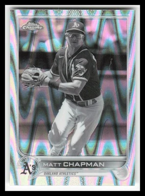 2022 Topps Chrome Sonic Black and White RayWave Refractors #168 Matt Chapman - Image 1 of 2