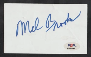 MEL BROOKS Signed 3 x 5 Index Card Autograph PSA/DNA Certified Authentic COA - Picture 1 of 1