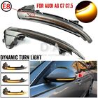2 For Audi A6 C7 S6 RS6 2012-2018 Dynamic LED Turn Signal Light Mirror Indicator
