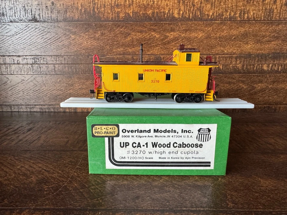 Overland Models Brass OMI 1200 Union Pacific CA-1 Wood Caboose BLCO PRO PAINTED - Image 1 of 4