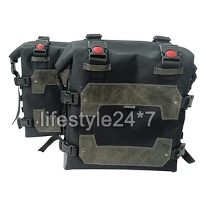 "Saddle Pannier Bags Pair D2" For Royal Enfield Super Meteor & Shotgun 650 - Picture 1 of 5