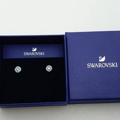 Swarovski Angelic Square Ohrringe, Ohrstecker blau Rhodiniert Studs 5352048 oU - Bild 1 von 4