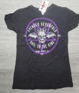 NWOT Juniors Avenged Sevenfold Hail to the King Logo Girls T-Shirt, Small - Picture 1 of 4