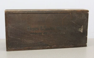 Scatola in legno Mfg Co marrone e affilato vintage decorazione rustica primitiva - Foto 1 di 7
