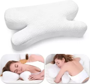 Side Sleeper Pillow Anti Wrinkle Aging Pillow Gel Shredded Memory Foam for Ne... - Picture 1 of 4
