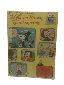 Charlie Brown Thanksgiving Softcover Charles Schulz Imperfect Vintage 1974 - Picture 1 of 8