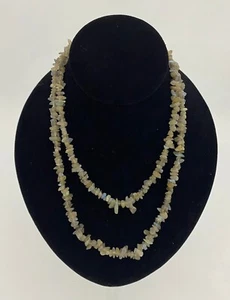 COLLANA TRUCIOLI PIETRA LABRADORITE NATURALE 36 POLLICI cristallo guarigione chakra moda - Foto 1 di 2