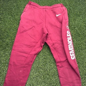 Nike Florida State Seminoles Joggers Mens Large L Red FSU Noles Sweatpants - Picture 1 of 8