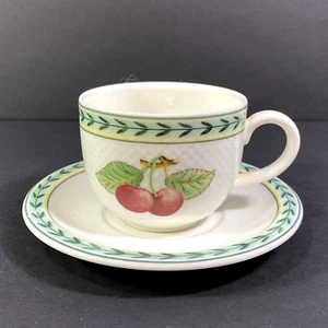 Villeroy Boch DAMPIERRE / FRENCH GARDEN FLEURENCE Easy Flat Cup & Saucer Set - Picture 1 of 11