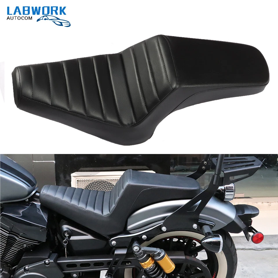 Asiento de dos plazas negro para conductor pasajero Yamaha Bolt XVS 950 2013-2019 2020 nuevo Foto 1 de 4