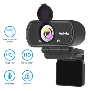 HD 1080P Webcam w/Mic, USB Web Camera for PC, Laptop, Desktop, Video Calling - Picture 1 of 8