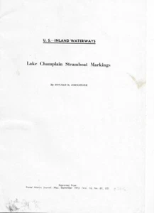 Lake Champlain Steamboat Markings by Donald B Johnstone Postal History Reprint - Picture 1 of 4