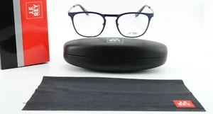 JF Rey Brille JF2801 2093 50-20 145 Blau Gelb Struktur Metall Rectangle France - Bild 1 von 11