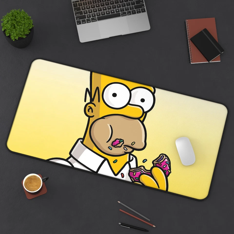 The Simpsons Homer and Doughnut - Desk Mat Gaming Mouse Pad Multiple Sizes - Image 1 of 1