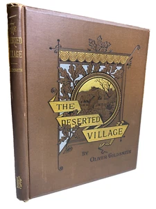Antique Ornate Embossed Gilded Fancy Victorian Book DESERTED VILLAGE O. Goldmith - Picture 1 of 23