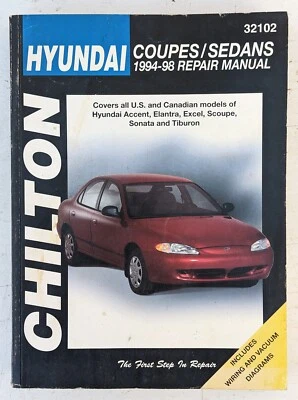 Chilton Hyundai Coupes/Sedans 1994-1998 Service Repair Manual Foto 1 de 4