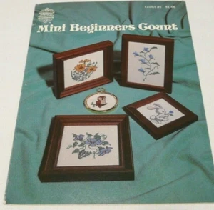 Mini Anfänger Graf Gloria & Pat 1978 Faltblatt #2 gezählt Kreuzstich Blumen - Bild 1 von 4