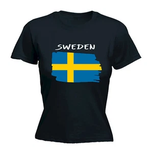 Schweden Länderflagge Nationalität Unterstützer Sport - Damen T-Shirt Tshirt - Bild 1 von 7