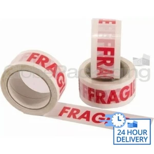 36 rotoli di nastro da imballaggio stampato FRAGILE forte - Foto 1 di 6