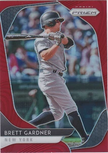 2020 Panini Prizm Baseball BRETT GARDNER Red prizm parallel. Yankees - Picture 1 of 2