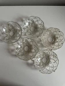 5 Lámpara de araña vintage de cristal de 4" aplique bobeches taza 5 pines para cristales - Imagen 1 de 7