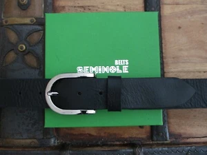 Seminole Belts Men's Black Elegant Classic Exclusive Handmade Belt - Picture 1 of 4