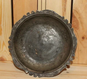 Antique 19c hand made metal bowl - Picture 1 of 6