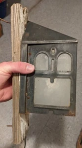Antique Arts & Crafts Tudor Outside Metal & Glass Light Works Primitive Decor - Picture 1 of 10