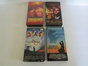 4 VhS Tapes. Apocalypse, Revelation, Return to Snowy River, and Always. Used. - Picture 1 of 3