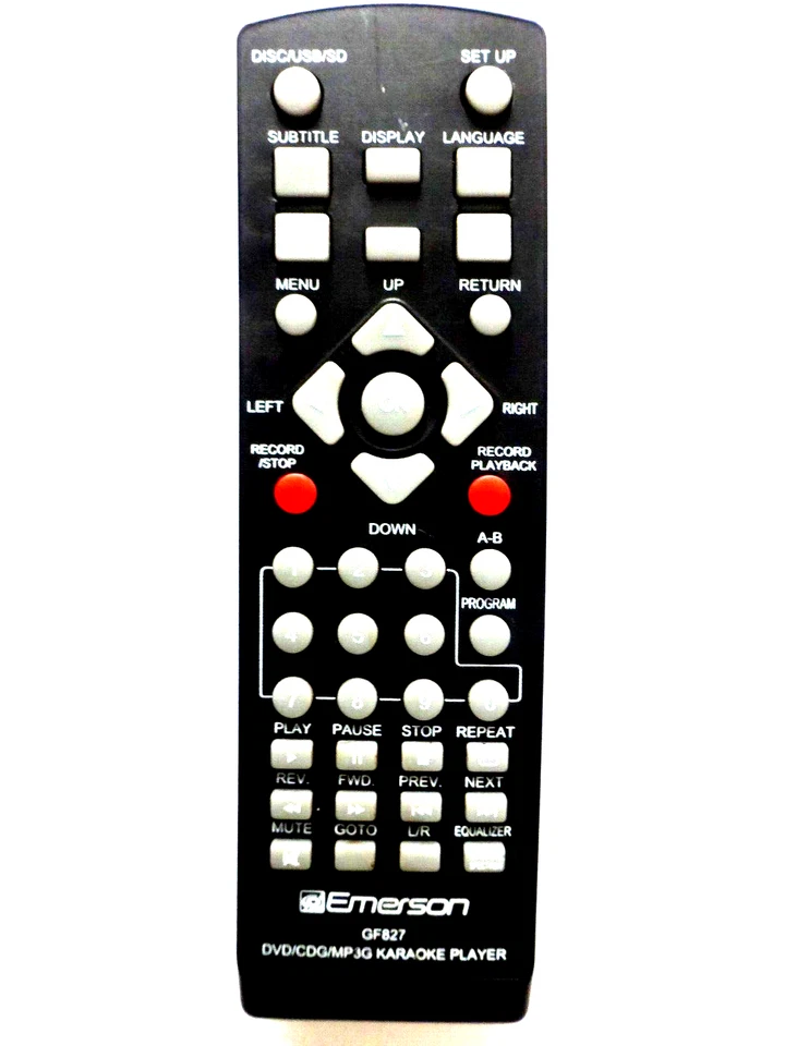 EMERSON KARAOKE DVD CD GRAPHICS PLAYER REMOTE CONTROL for GF827 - Image 1 of 1