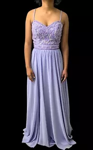 Morilee Madeline Gardner Lavender Sparkle Sequin Long Gown Prom Dress Size 6 - Picture 1 of 4