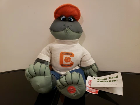Clemson Tigers 20 inch Stuffed Team Toad Collection Plush Tommy Tiger Toad NCAA Cover