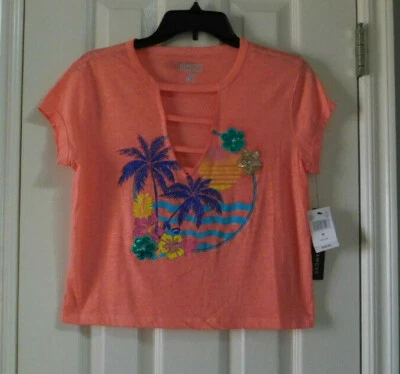 Camiseta Corta CASI FAMOSA Color Melocotón Juniors Med. NUEVO Foto 1 de 4