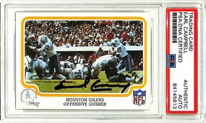 1979 Fleer EARL CAMPBELL Signed Auto Oilers Rookie Card #21 PSA/DNA Slabbed - Picture 1 of 3