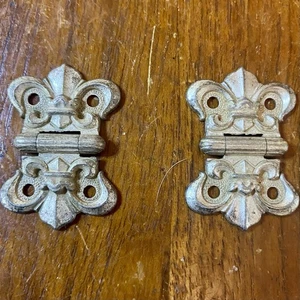 Antike Eisbox Scharniere viktorianisch verziert filigran Tür Schrank Hardware Homecraft - Bild 1 von 3