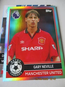Topps Premier League 2026 Gary Neville Manchester United Retro Threads 1995/96 - Picture 1 of 1