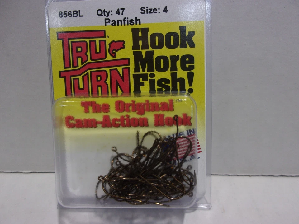 Tru Turn Panfish hooks 856BL fishing hooks 47 count package choose your size! - Image 1 of 1