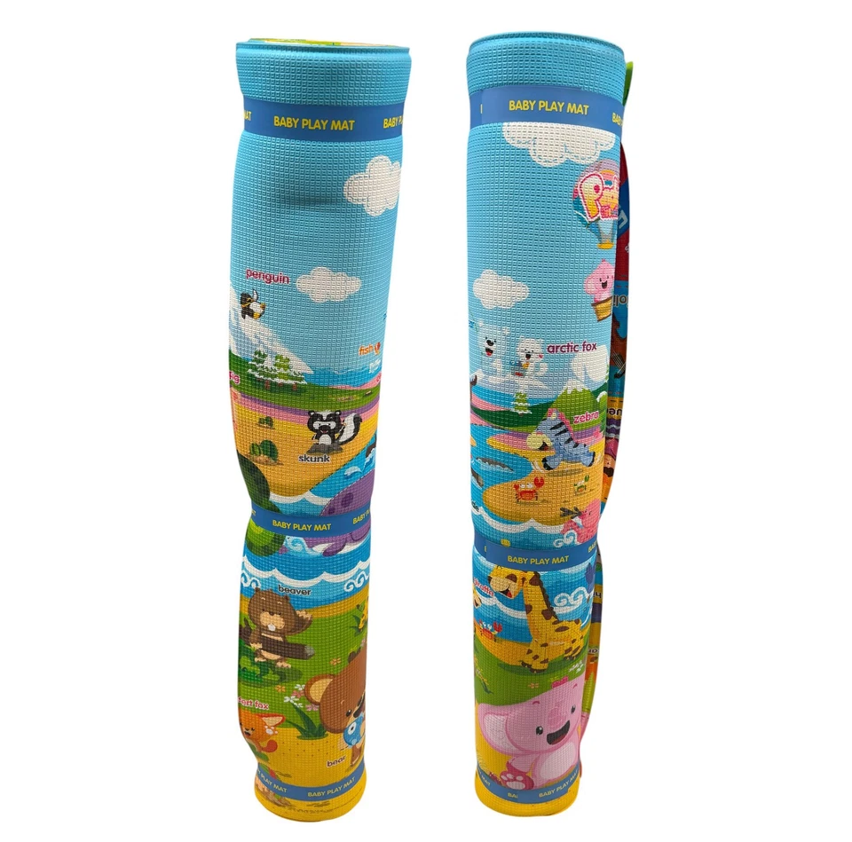 Pinko & Friend Alfombra de Juego Grande para el Cuidado del Bebé Reversible Enrollable Impermeable 82" x 55" Foto 1 de 4