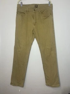 Lee Jeans Men's 33x30 Beige Regular Fit Cotton Spandex Casual Straight Leg - Picture 1 of 17