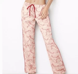 Victoria's Secret Pyjamahose Holiday rot Schleife & rosa Loungewear Gr. Small NEU - Bild 1 von 8