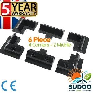 No Drilling Solar Panel Mounting Bracket ABS Black for Caravan Motorhome Boat - Picture 1 of 6
