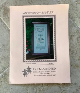 Friends Indeed "Anniversary Sampler" Counted Cross Stitch Pattern SS 607 - Picture 1 of 7