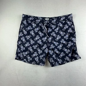 Costume da bagno uomo Psycho Bunny blu medio coniglietto AOP foderato in rete LEGGI - Foto 1 di 9