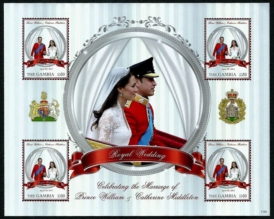 GAMBIA, SCOTT # 3362, HOJA MNH BODA REAL DEL PRÍNCIPE GUILLERMO Y CATALINA 2011 Foto 1 de 1