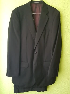 Herrenanzug 50 Carlo Gaggioni/ ITALY/ COOLWOOL SCHWARZ/ black Gr. 50 - Bild 1 von 4