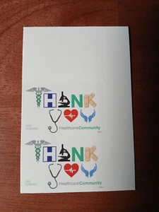 US 2024 Scott #5947a 4ever THANK YOU HEALTHCARE Imperf/NDC pair w/selvage Mint - Picture 1 of 7