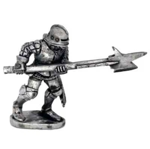 Medieval Halberdier, Livery Coat, German Sallet 28mm Metal Unpainted - Picture 1 of 4