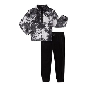 Athletic Works Girls Sweatshirt And Joggers Set Black 14/16 Tie Dye Pockets - Picture 1 of 10